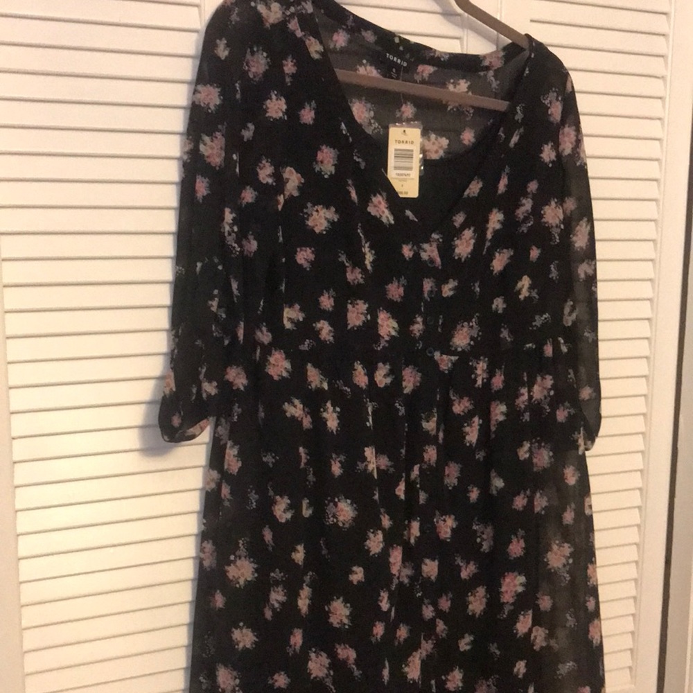 Torrid Chiffon Shirt Dress